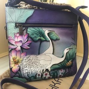 ANUSCHKA hand painted leather crossbody
